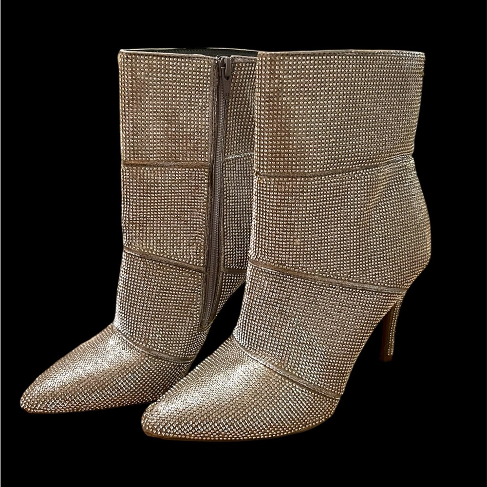 Elegant Rhinestone Ankle Boots